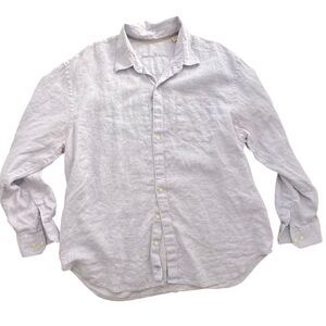 Tommy Bahama Men’s 1XB 100% Linen Long-Sleeve Shirt - Relaxed Fit, lilac